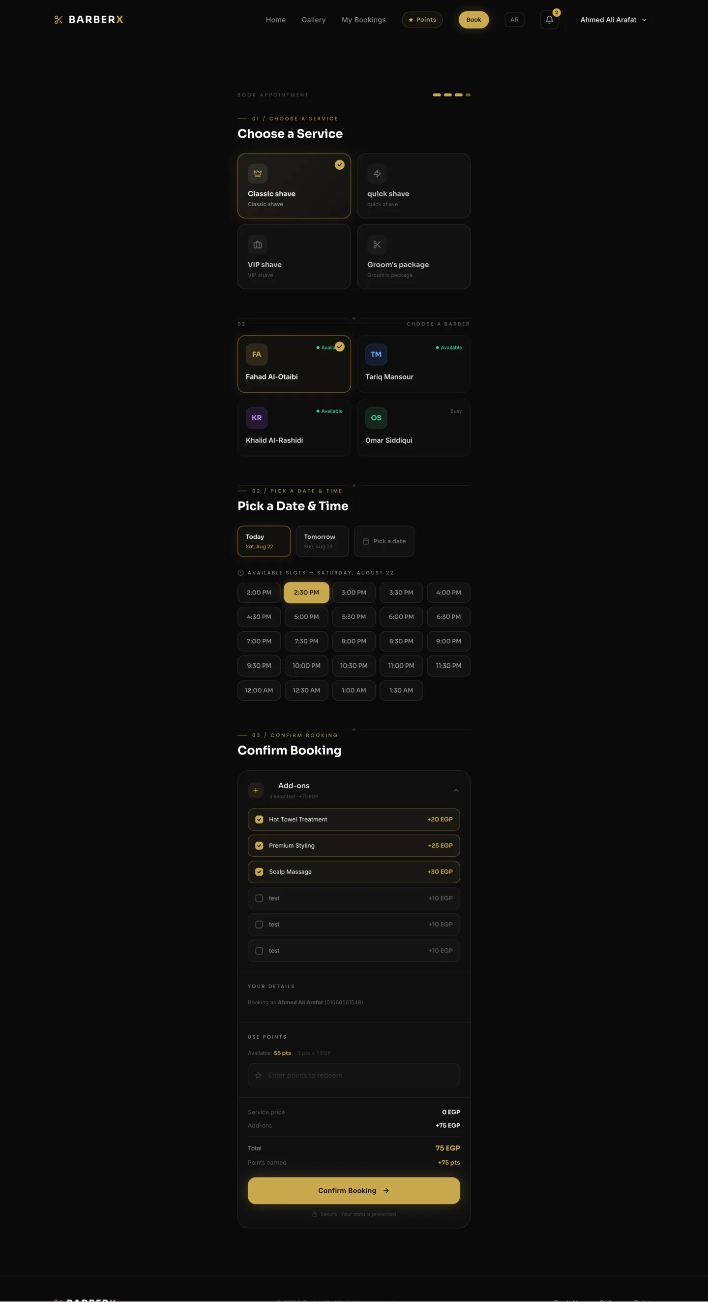 Booking Flow