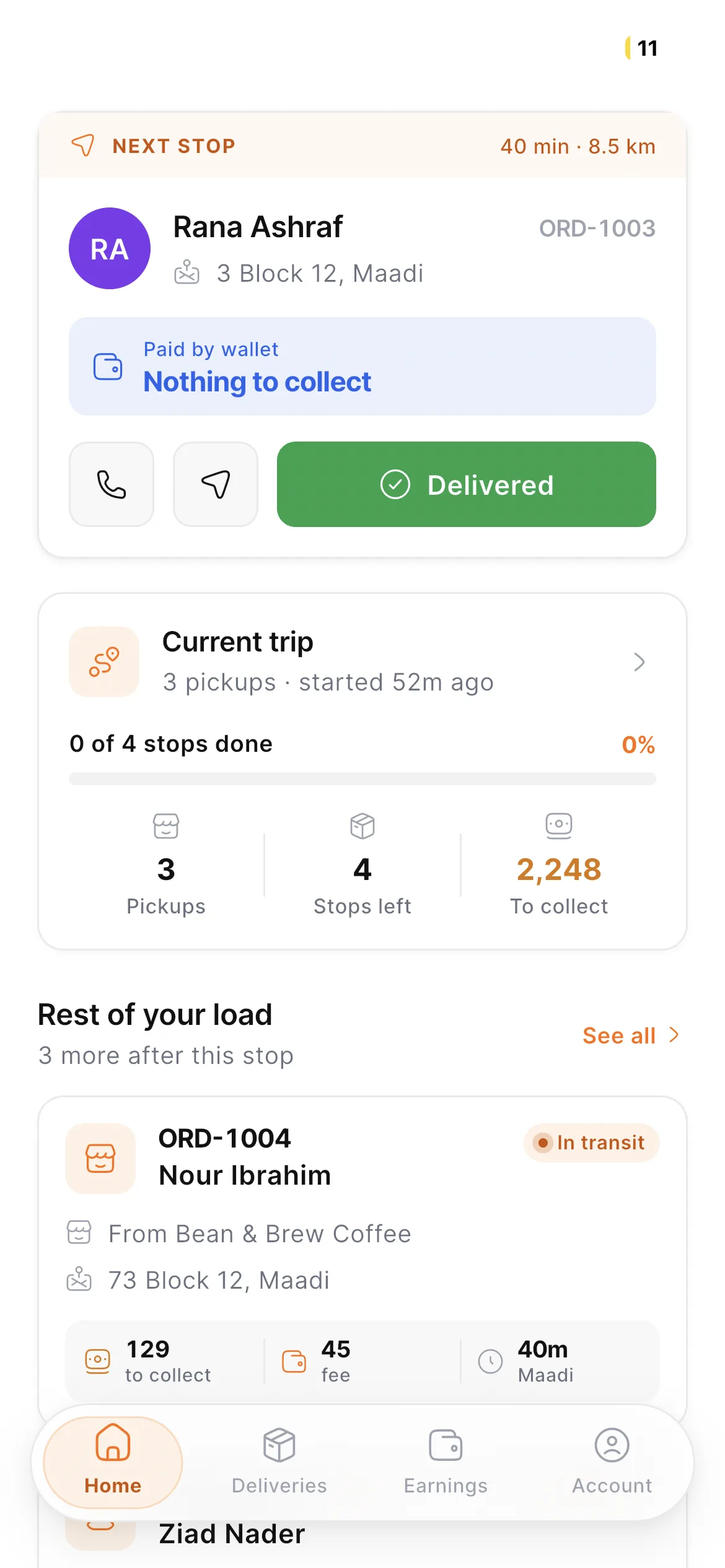 Current Trip & Load