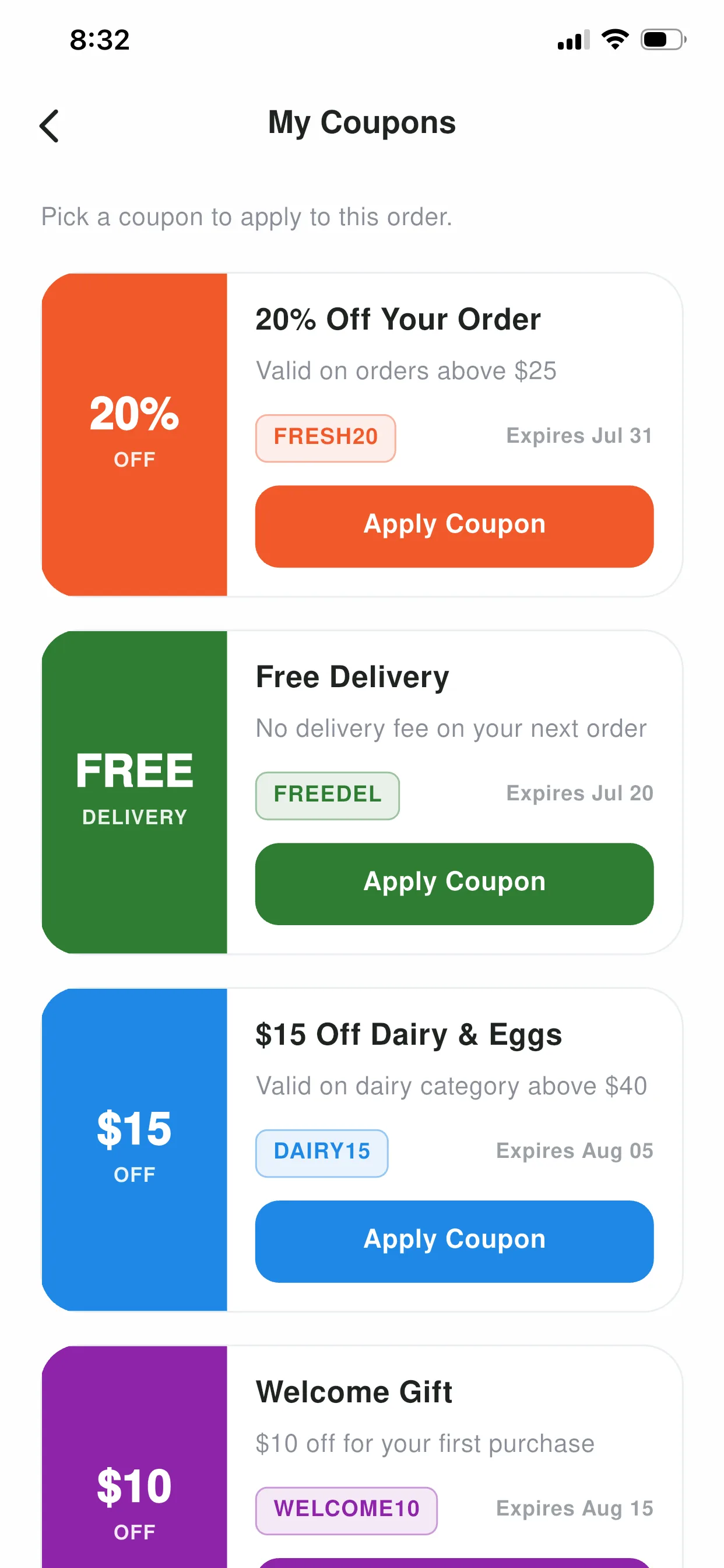 My Coupons