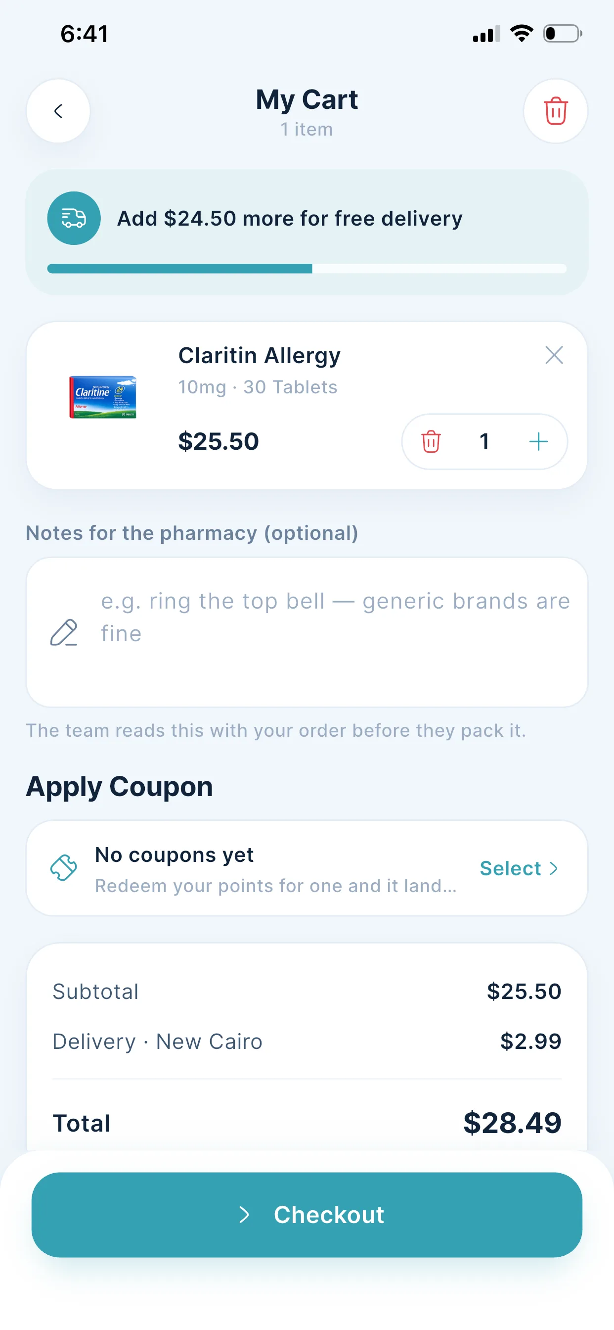 My Cart