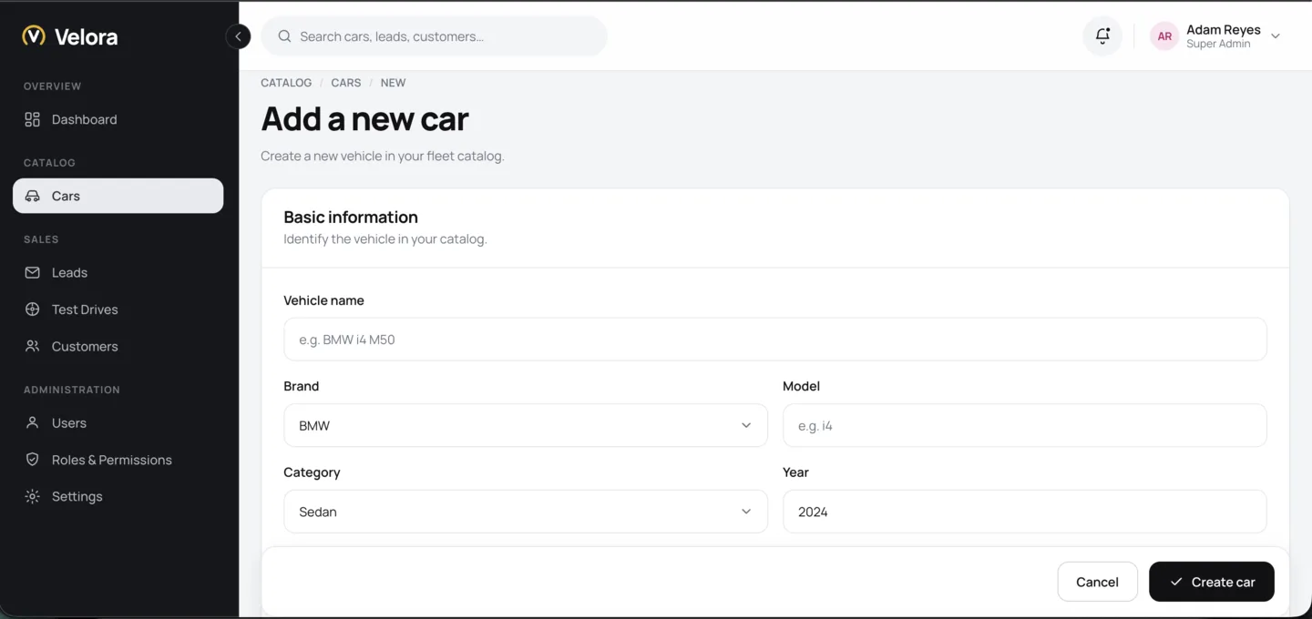 Add Car
